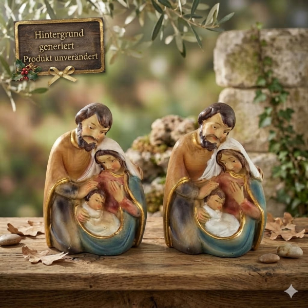 Zauberhafte Krippenfiguren Heilige Familie, 2er Set, ca. 8 cm, K 098